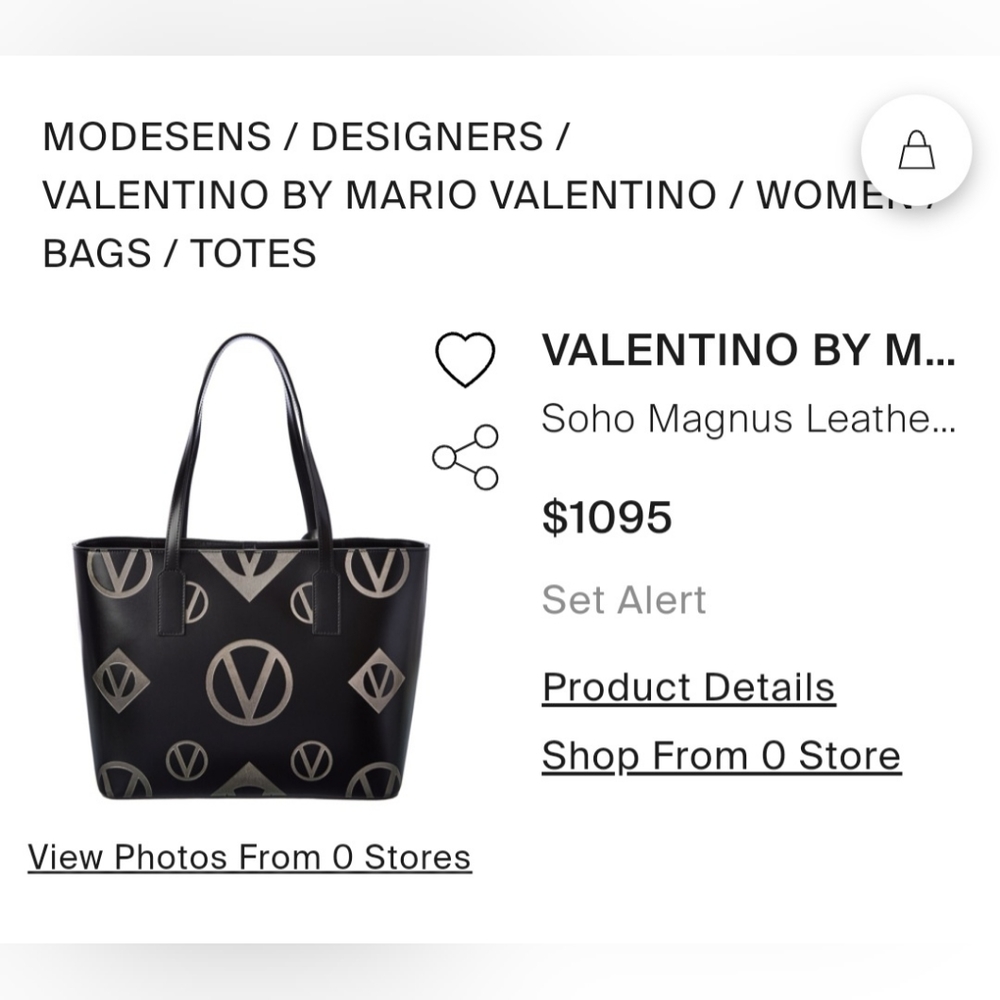 $700 Off! (July 4th Sale) VALENTINO Soho Magnus Leather Tote by Mario Valentino